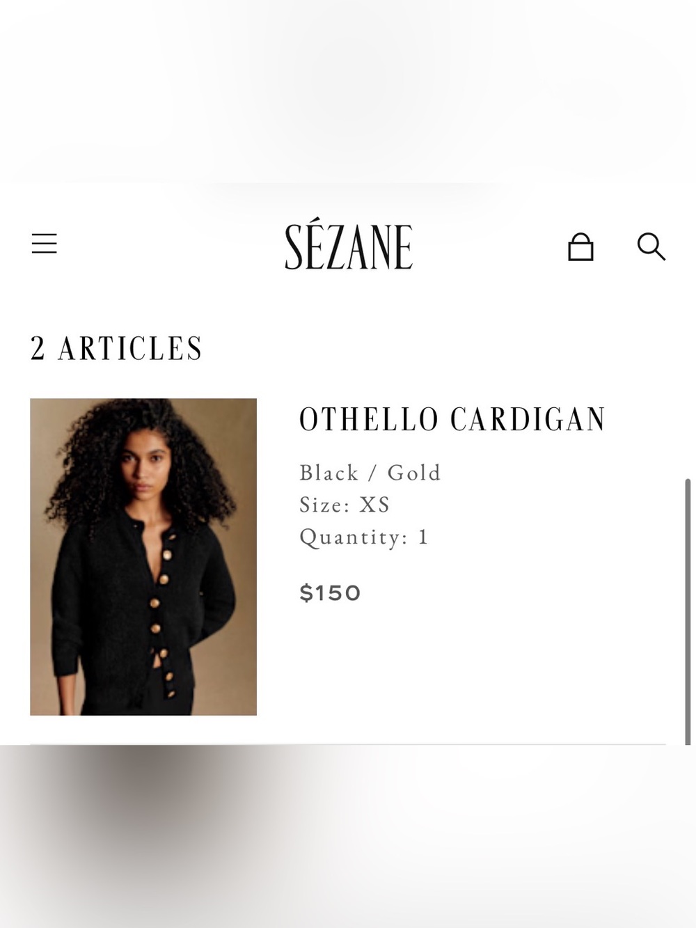 Sézane Othello Cardigan, Size XS - Picture 5 of 5